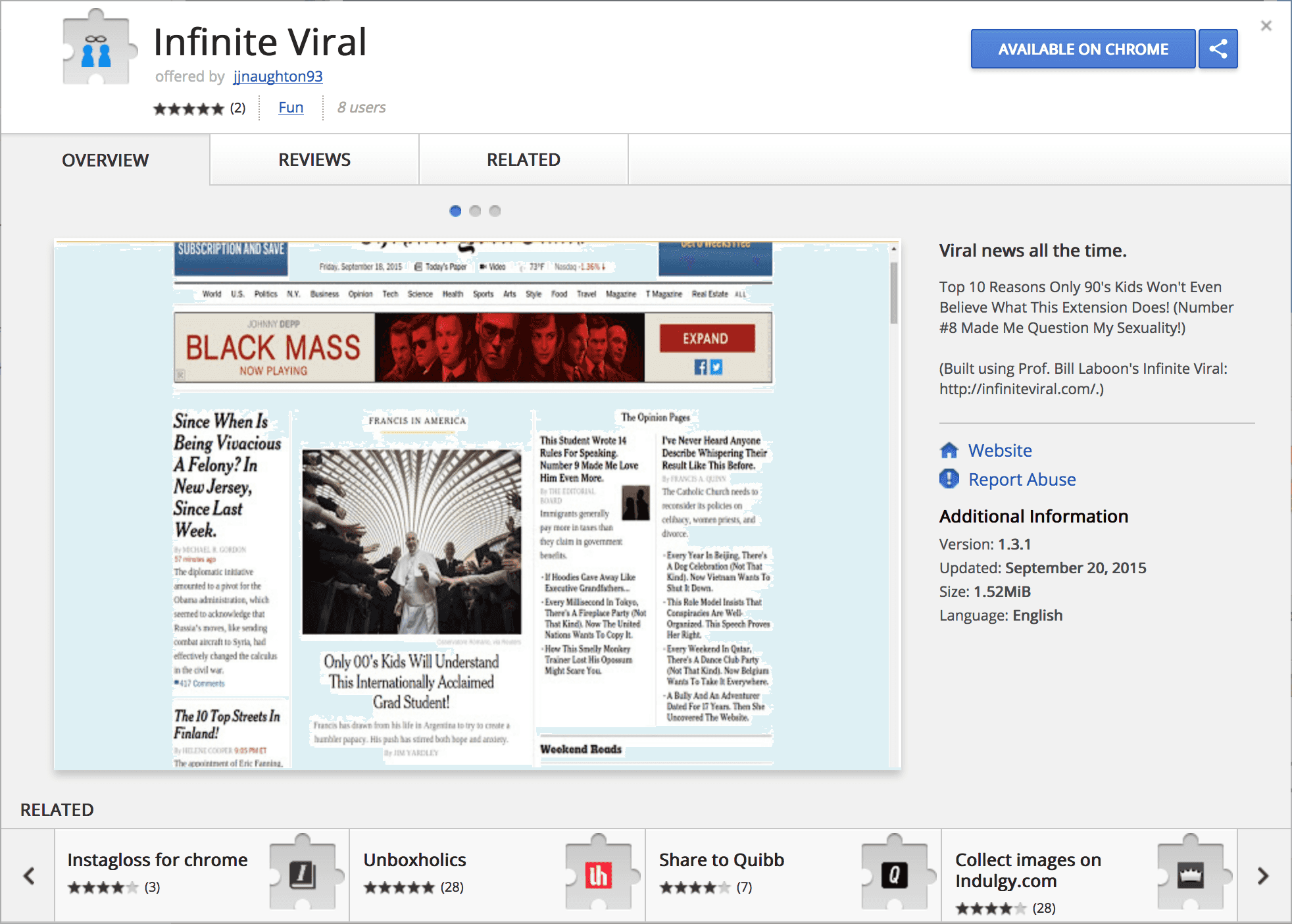 Infinite Viral Chrome Extension